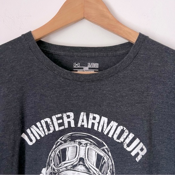 Men’s Under Armour Heatgear Graphic Soft Loose Tee Dark Gray XL - Picture 3 of 7